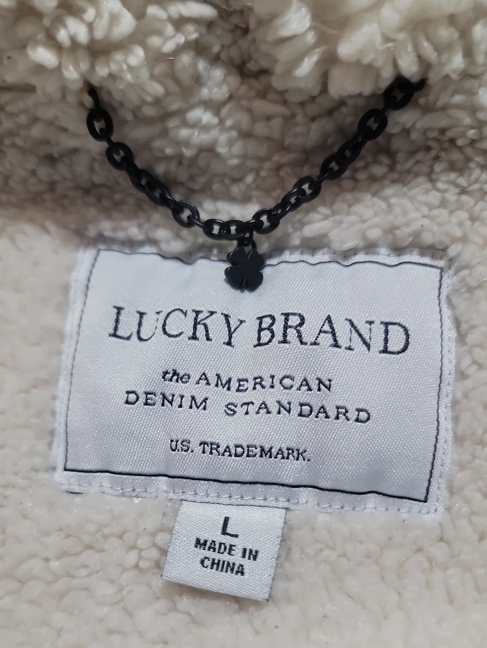 Lucky Brand Marled Wool Coat with Sherpa Trim